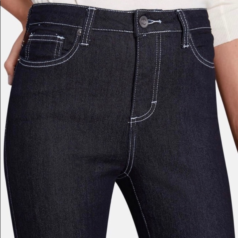 ModCloth High Rise Dark Wash Jeans - Picture 3 of 5